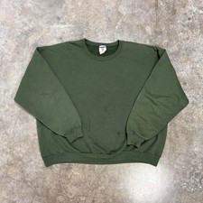 Vintage Jerzees Faded Green Blank Crewneck Sweatshirt Size XXL