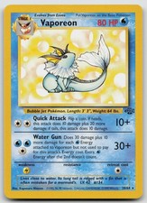 Pokemon Card Vaporeon (28) Rare Jungle 28/64