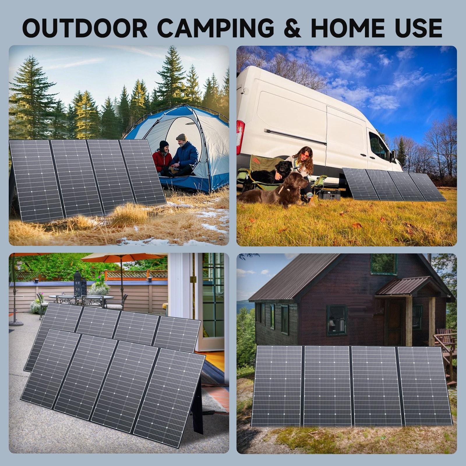 Foldable Solar Panel Module ALLPOWERS SP037 400W Portable Solar Panel Waterproof Foldable Solar ...
