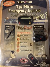 Neu SWISS TECH ~ 3-teiliges Mikro-Notfallwerkzeug-Set - 610021