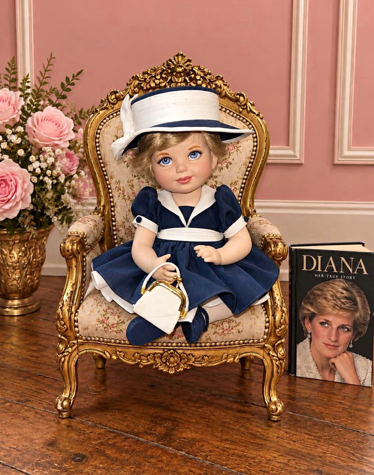 Vintage Franklin Mint Princess Diana Porcelain Baby Doll - Low Serial A0811