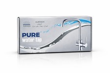 Chrome Kitchen Mixer Tap with Flexible Hose & Fittings - Dual Lever Sink Faucet