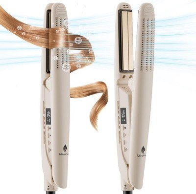 MiroPure Flat Iron Hair Straightener, Hair Straightener and Curler 2-in-1, 360°