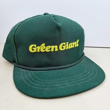 Vintage USA MADE Green Giant Fat Rope Trucker Hat Strapback Dad Cap