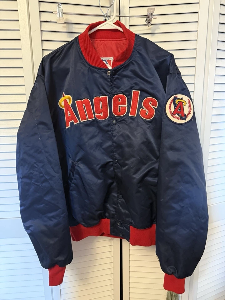 Chaqueta de iniciación vintage hecha en EE. UU. California Angels XL Foto 2 de 4