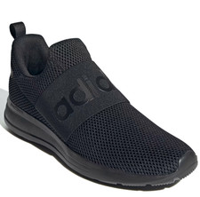 ADIDAS LITE RACER BLACK MEN'S Cloudfoam SLIP-ON RUNNING GYM SHOES