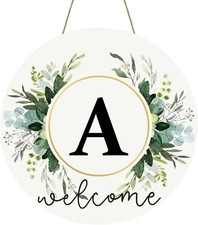 Monogram Letter a Wreaths for Front Door Wreath Wooden Welcome Sign for Front Do