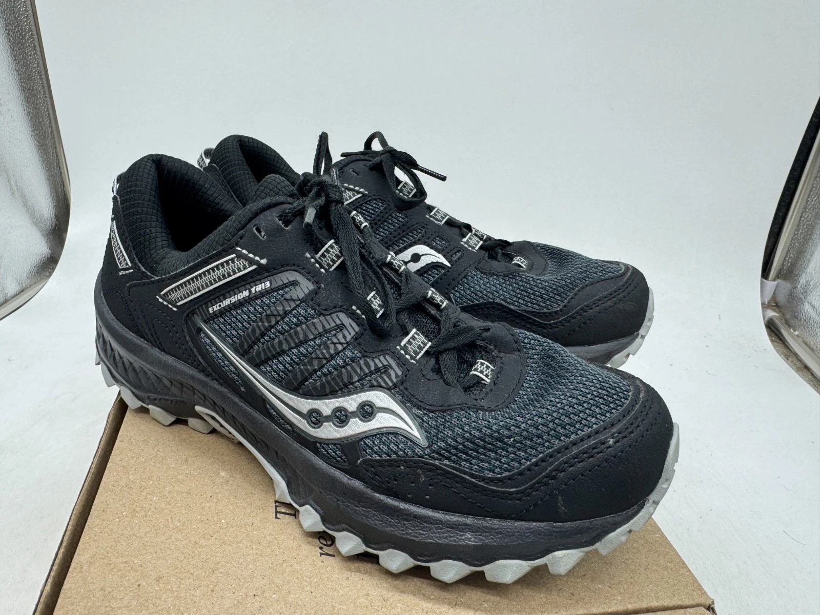 Saucony Excursion TR13 Running Sneakers Womens Black Lace Up Athletic - 7.5 WIDE