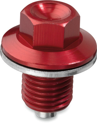 MOOSE RACING DP107-3 MAGNETIC DRAIN PLUG ZIP-TY RED /YAMAHA HONDA CR 500 R 1996