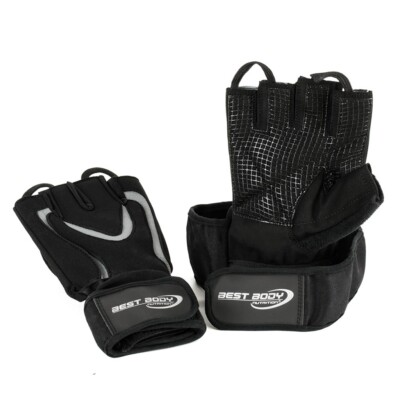 Trainingshandschuhe für Bodybuilding Fitness Handgelenkbandagen - grau