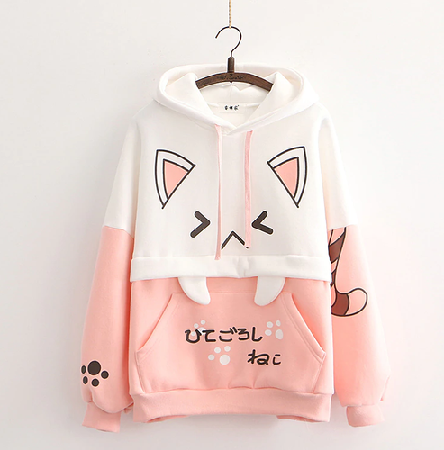 Shirt Cat Hoodie Kawaii Fashion 