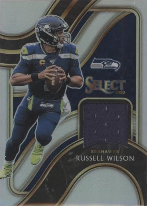 2020 Panini Select - Select Swatches Russell Wilson #SS-RWI /99 (MEM ...