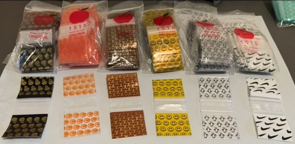 2000pc DIME BAGS 1.5" x 1.5"  Apple 1515 PREMIUM RANDOM MIX!  (20 Styles x 100) - Image 2 of 4
