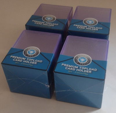 (100) CSP 2.0mm Rigid Standard Top Load Protector 4 Packages of 25 New 3x4 79Pt