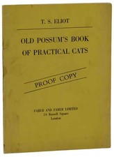 Old Possum's Book of Practical Cats ~ T. S. ELIOT Advance Proof ~ First Edition
