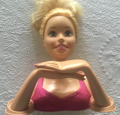 Mattel Barbie Blonde Hair Salon Styling Makeup Nails 2013 Pink