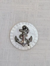 Mother of Pearl Button with Metal Anchor