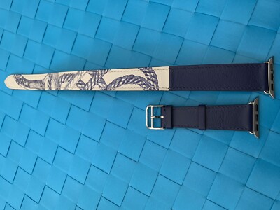 HERMÈS DOUBLE TOUR ENCRE/BÉTON SWIFT 40MM BAND | eBay