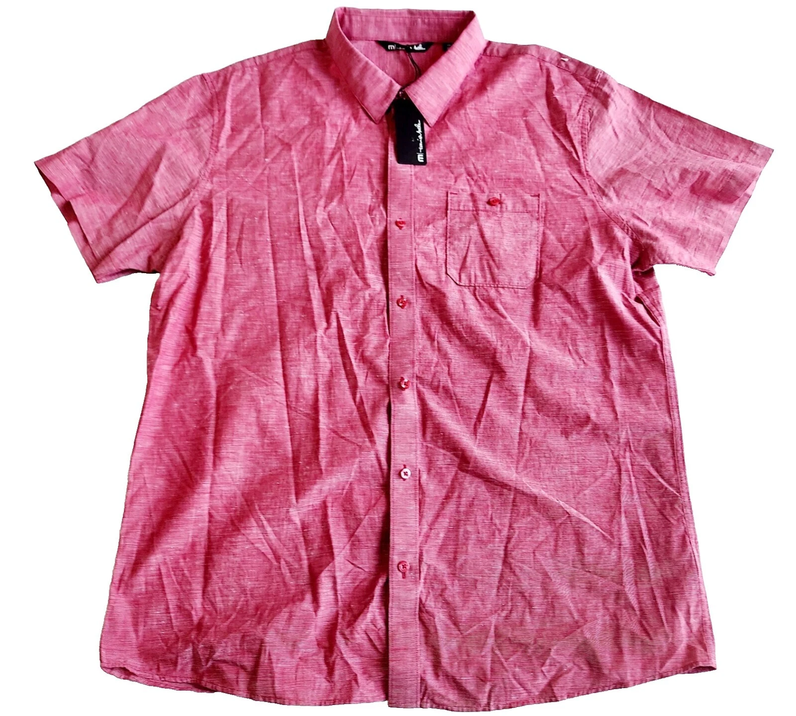 Botón Casual sólido Poliéster Travis Mathew-Down Shirts for Men