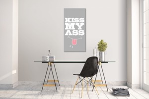 Wandtattoo Wandsticker Aufkleber Spruche Life Quotes Statements Kiss My Ass Gros Ebay