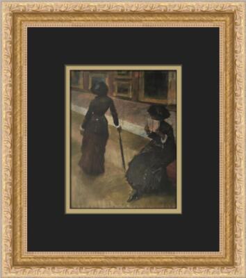 Edgar Degas At The Louvre Custom Framed Print 