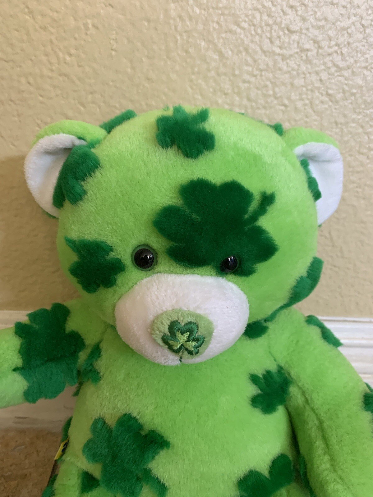 BuildABear Green Shamrock Bear 14” eBay