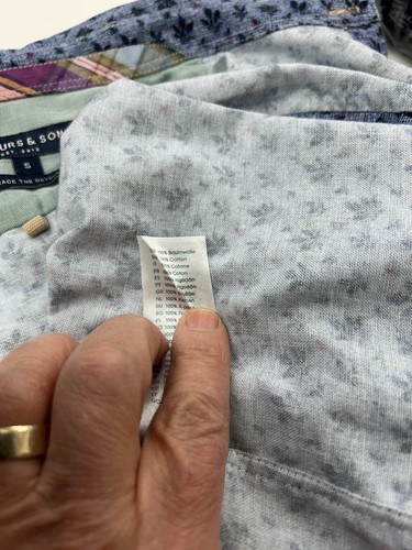 Colours & Sons Mens Shirt Small Blue (SHP) - Picture 10 of 11