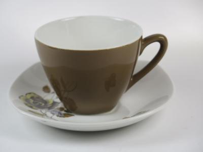 Ersatz Vintage China Midwinter Stylecraft Tasse und Untertasse Nerz Rosa 1960s