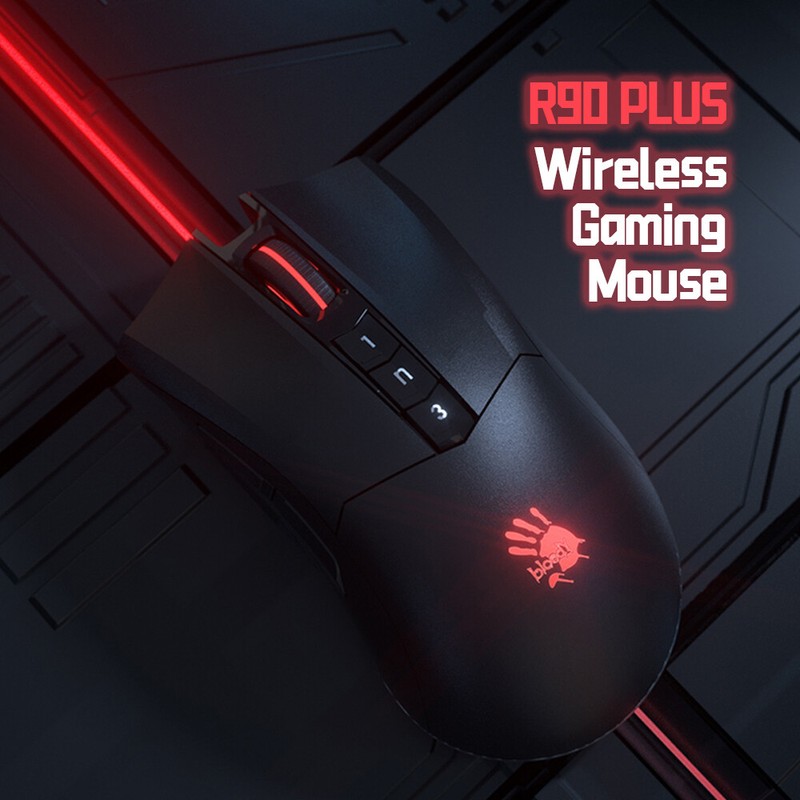 Bloody R90 PLUS USB Receiver 2.4GHz Wireless Optical Mouse RGB Mice Gaming Mouse