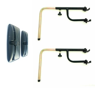 Seitenspiegel Beheizt x2 Spiegelhalter Spiegelarm SET 410x205mm Traktor Bagger