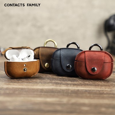 100% Handmade Leather Case Cover For Apple AirPods Pro 3rd / 2nd /1st Shockproof