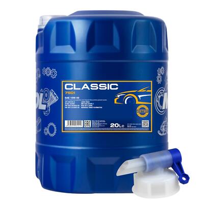 20L MANNOL Classic 10W-40 Motoröl für VW 505.00 502.00 ACEA A3/B4 inkl. Hahn