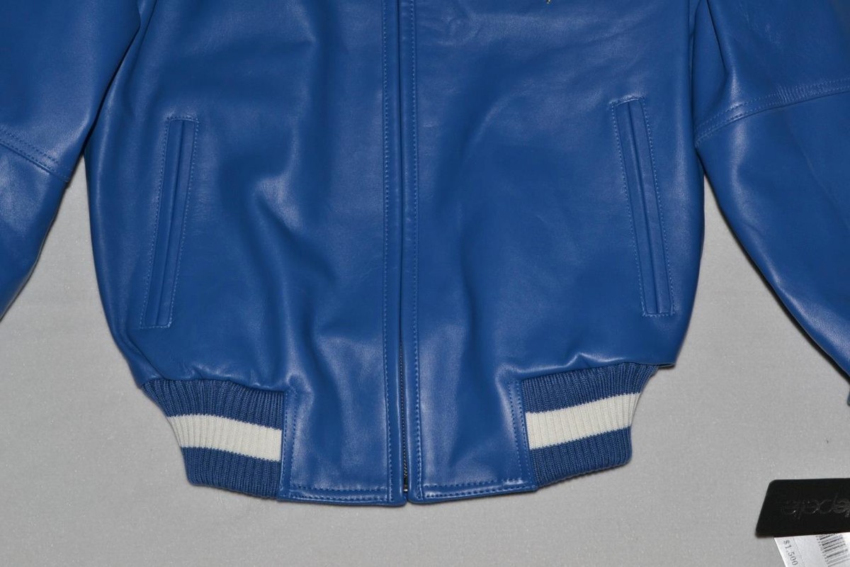 Pelle Pelle Men's LEATHER Jacket LEGEND LIVE FOREVER BLUE All