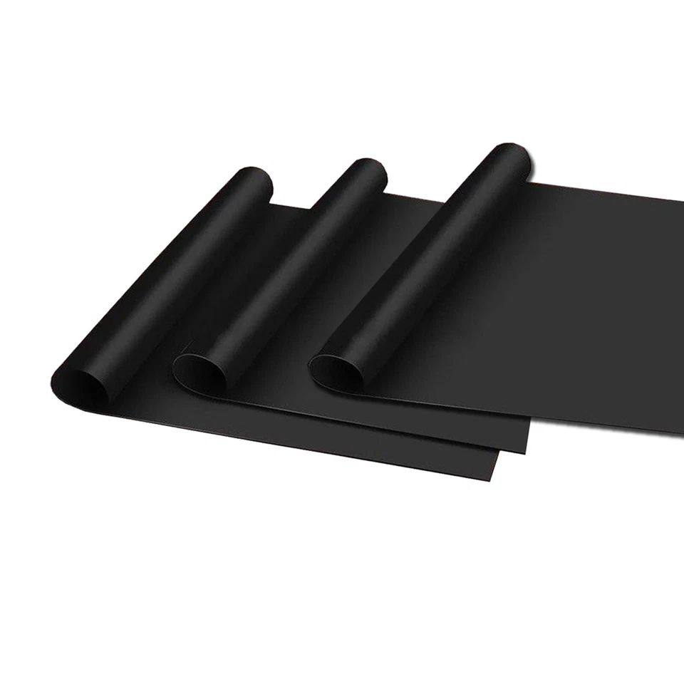 3er Set Dauer-BBQ-Grillmatte Glasfaser | Grillunterlage Backofenfolie Grillfolie