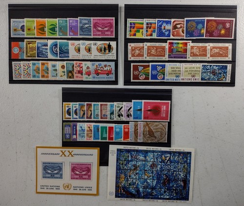UN NY 1965-1969 Naciones Unidas Scott 137-202 Completo MNH Lote de 5 Años NY65 - Imagen 6 de 6