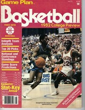 1982 Game Plan basketball magazine Eric Sleepy Floyd Georgetown Hoyas VG