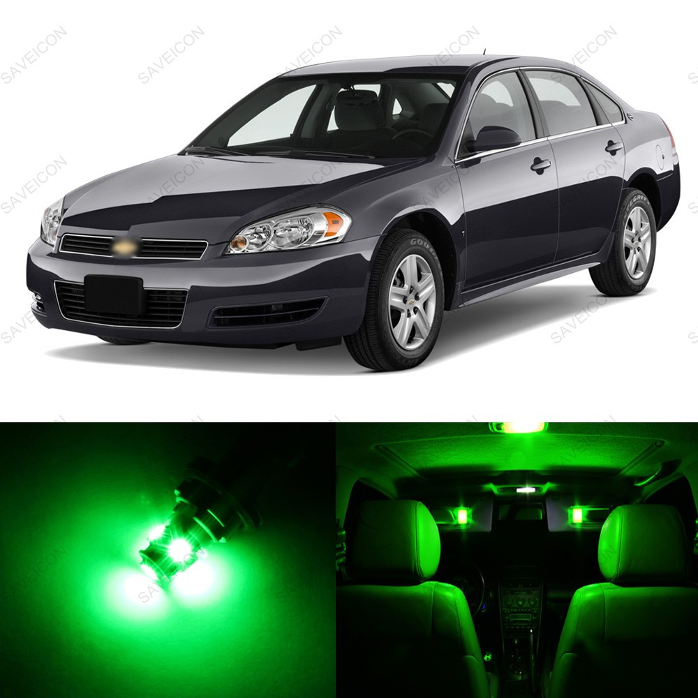 13 x Green LED Interior Light Package For 2006-2013 Chevrolet Chevy Impala +TOOL