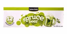12 Cans of Selection Spruce Beer Soft Drink 12 fl oz  Each Can