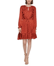 Tommy Hilfiger Womens Petites Chiffon Floral MIDI Dress