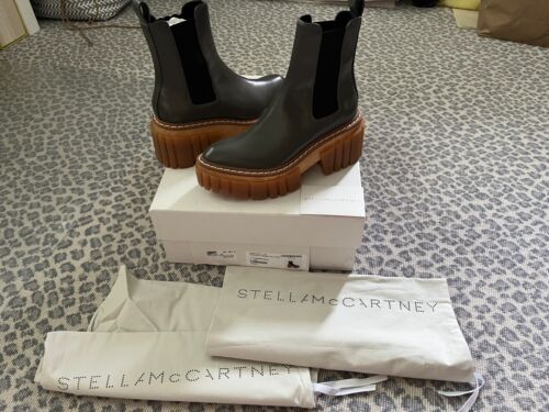 Stella McCartney Emilie Chelsea Boots Smoke Size 36.5