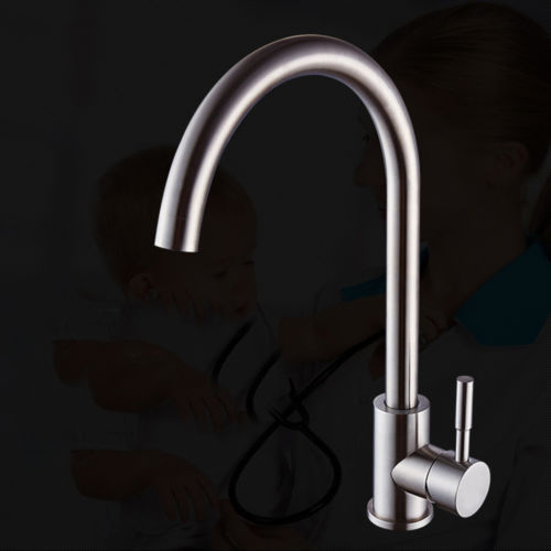 US Modern kitchen Tap 360° swivel Spout single lever Basin sink Mixer Faucet - Picture 1 of 6