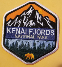 ALASKA KENAI FJORDS NATIONAL PARK Embroidered Patch aprox 3.25x3.5