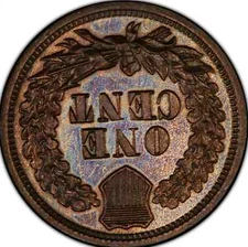 1868 PCGS PR64 CAC Medallic Alignment 1c 🔴 Rotated Reverse!! 🔴 ✅ Indian Cent ✅