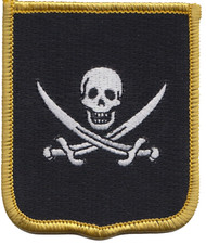 Pirate Skull Calico Jack Rackham Flag Embroidered Patch - LAST FEW