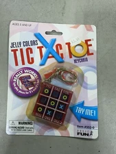 Classic Game Keychain Tic Tac Toe Jelly Colors Basic Fun 2000 Package C35 #3