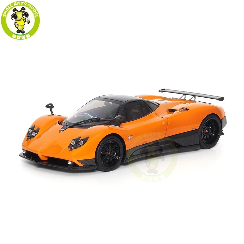 1/18 PAGANI ZONDA F 2005 Arancio St. Tropez 几乎真实压铸模型汽车礼物 — 第 2/4 张图片