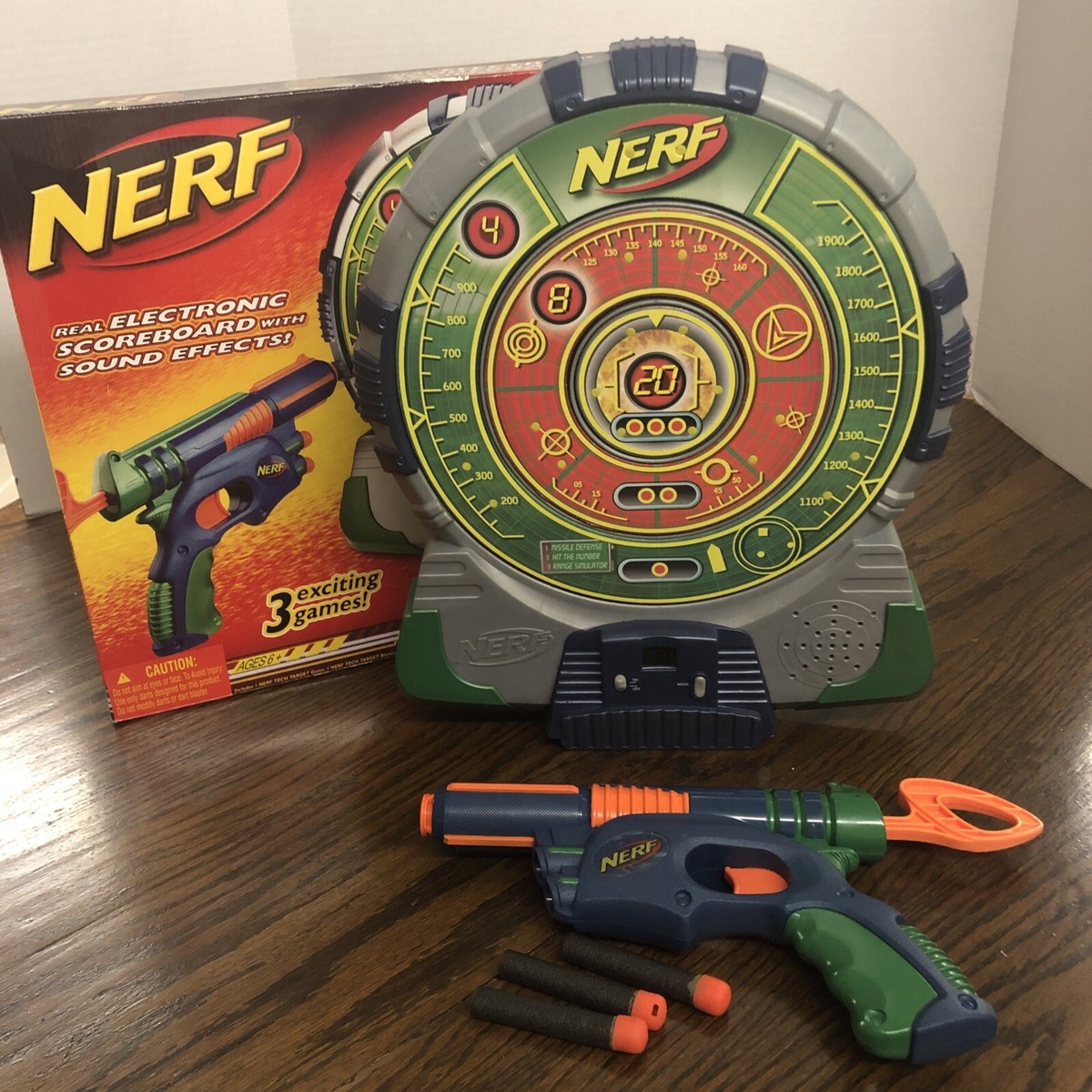 Nerf N Strike Gun Electronic Tech Target 2006 Hasbro Clean Tested