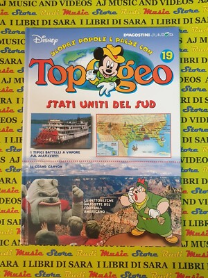 *Book libro TOPOGEO 19 Stati uniti del sud  De AGOSTINI junior DISNEY (SN)*
