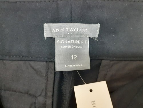 Ann Taylor Chino Shorts Womens 12 Signature Fit Black Stretch Casual NWT New - Picture 5 of 8