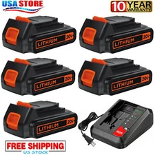 Pack 20V 6.0Ah For Black & Decker 20 Vlot LBXR20 Lithium MAX Battery / Charger